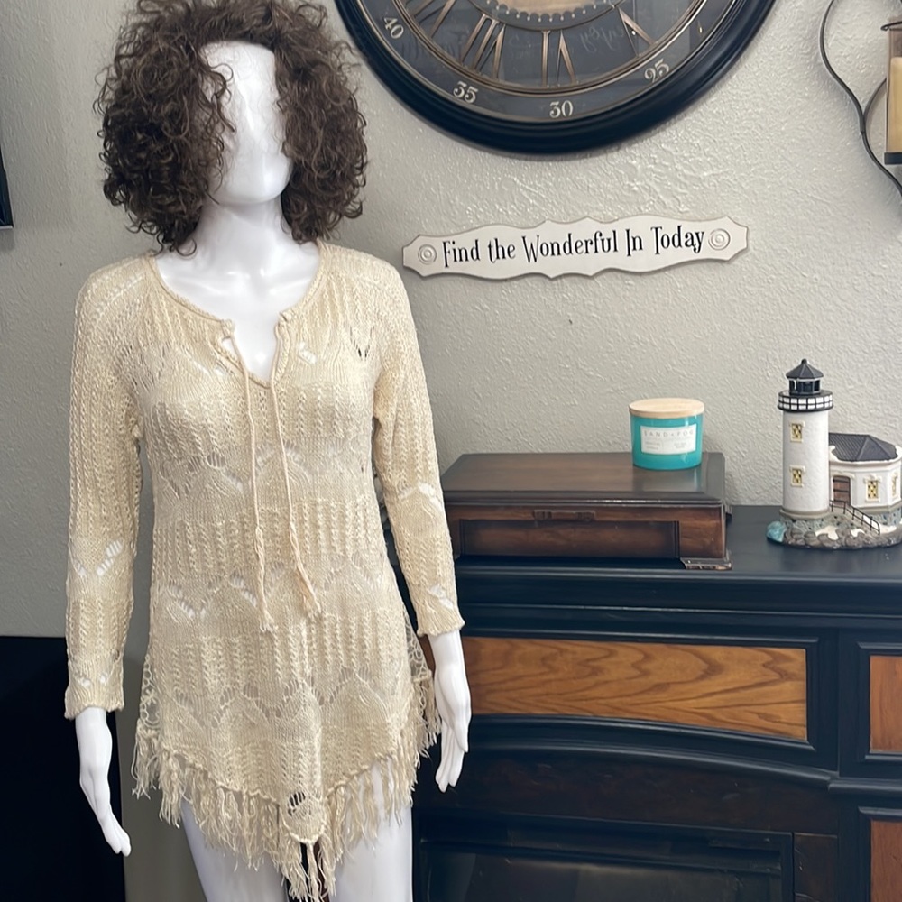 Wrangler Cream Sweater get ready for cool nights at the rodeo!